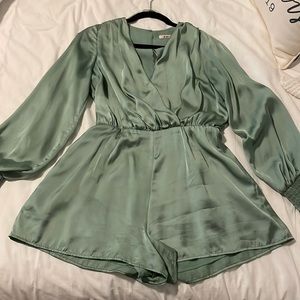 Francesca’s Satin Romper